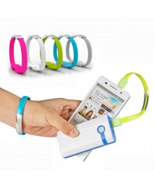 iPhone lightning cable, цветной силиконовый браслет
